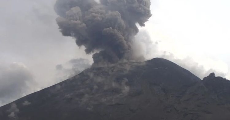 Erupción del volcán Popocatépetl hoy