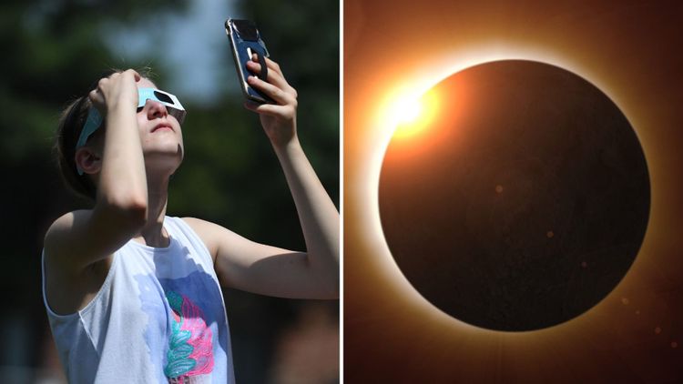 Se puede ver el eclipse con el celular