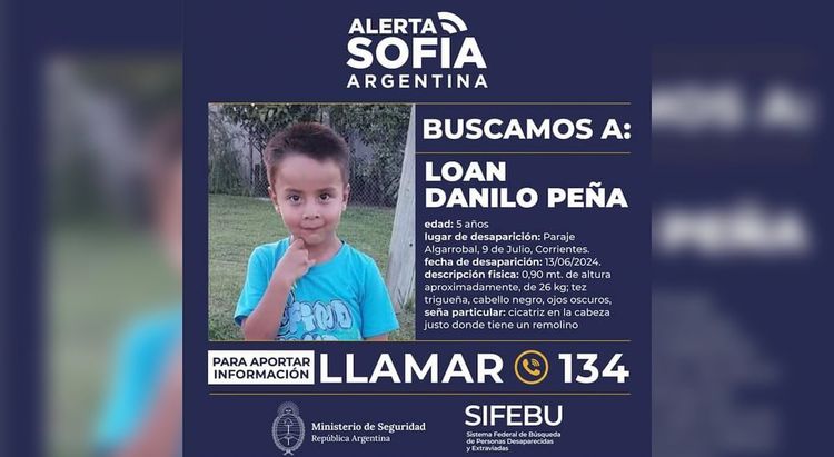 Loan Danilo Peña desaparecido