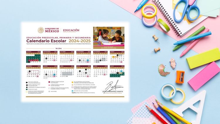 Calendario escolar 2024 a 2025